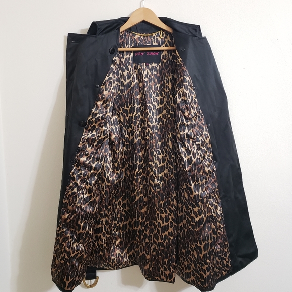 Betsey Johnson Black Trench Coat - Picture 5 of 7